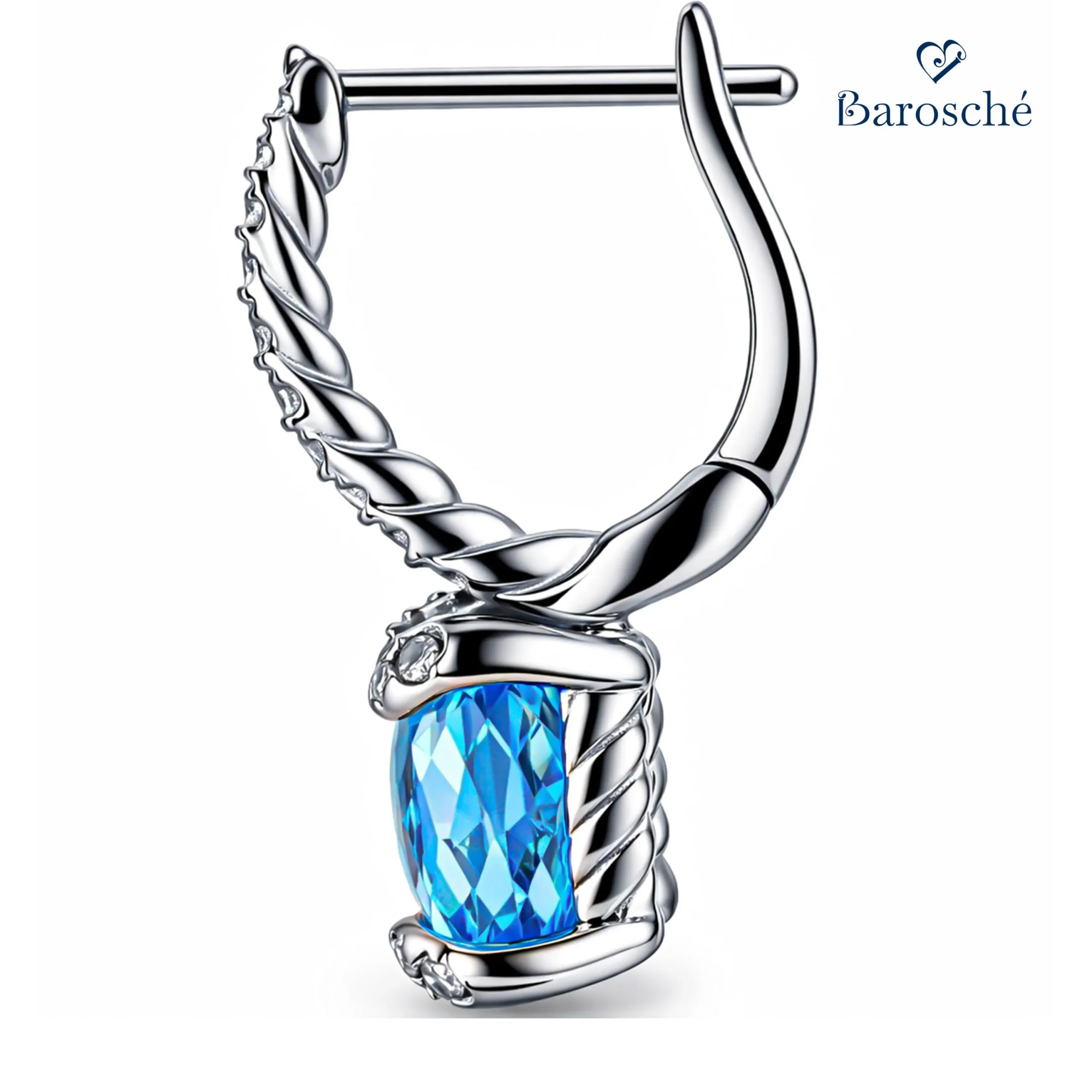 Square Cushion Topaz Earrings