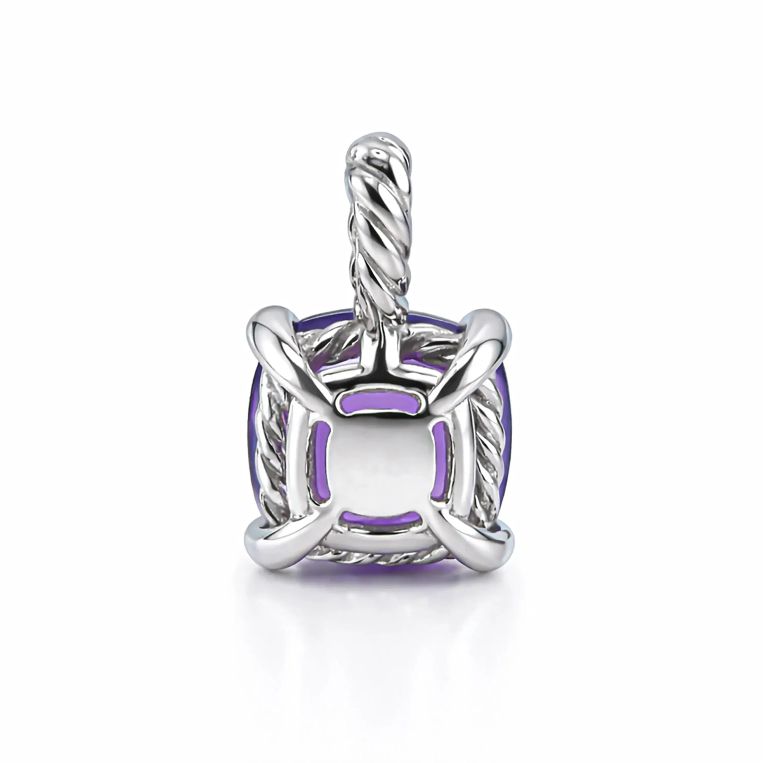 Amethyst Cushion Cut Pendant