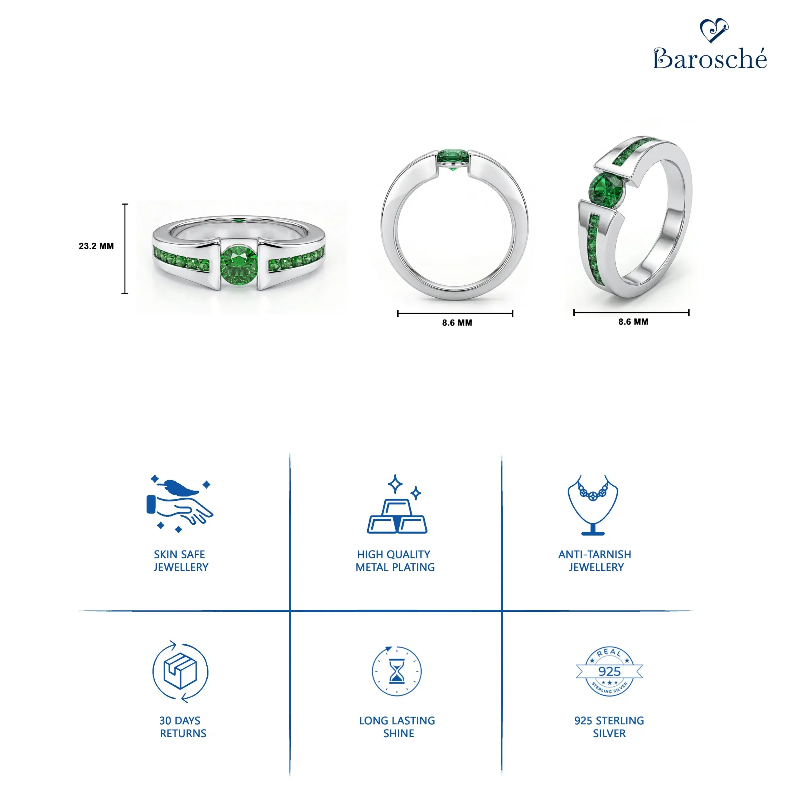Handmade Tsavorite Garnet Ring