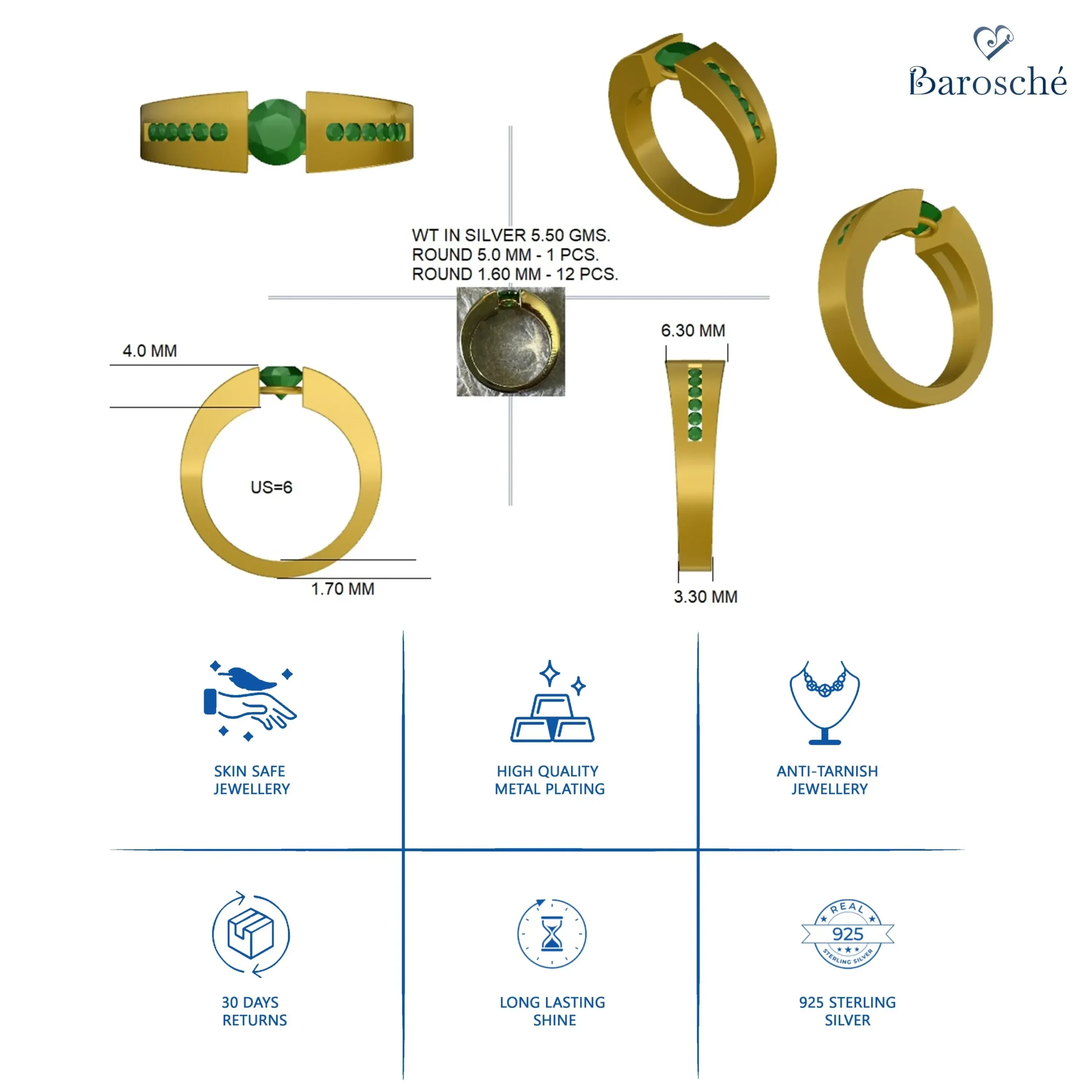 Tsavorite Garnet Ring