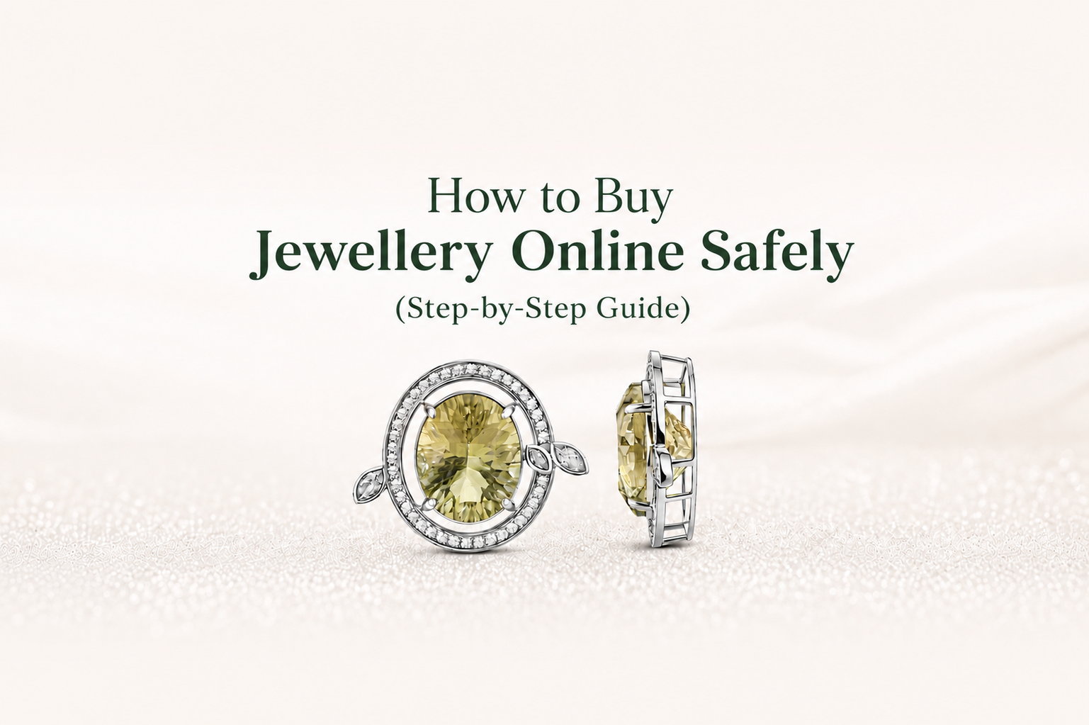 Elegant Barosché gemstone jewellery featured in a guide about how to buy jewellery online safely.